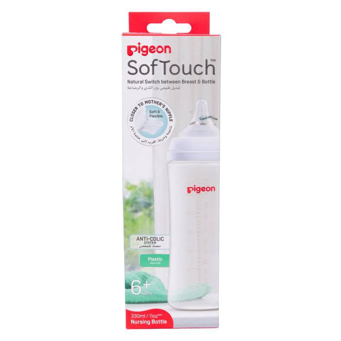 PIGEON SOFTOUCH WN3 NURSING BOTTLE PLASTIC 330ML PIGEON SOFTOUCH WN3 NURSING BOTTLE PLASTIC 330ML