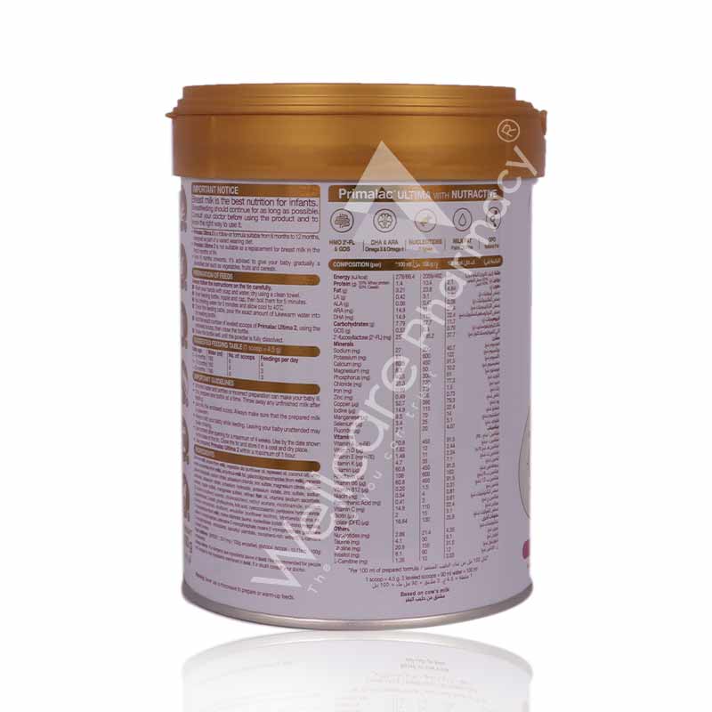 Prima V Powder Primalac Ultima No3 1-3Years Milk Powder 900G – Wellcare Pharmacy