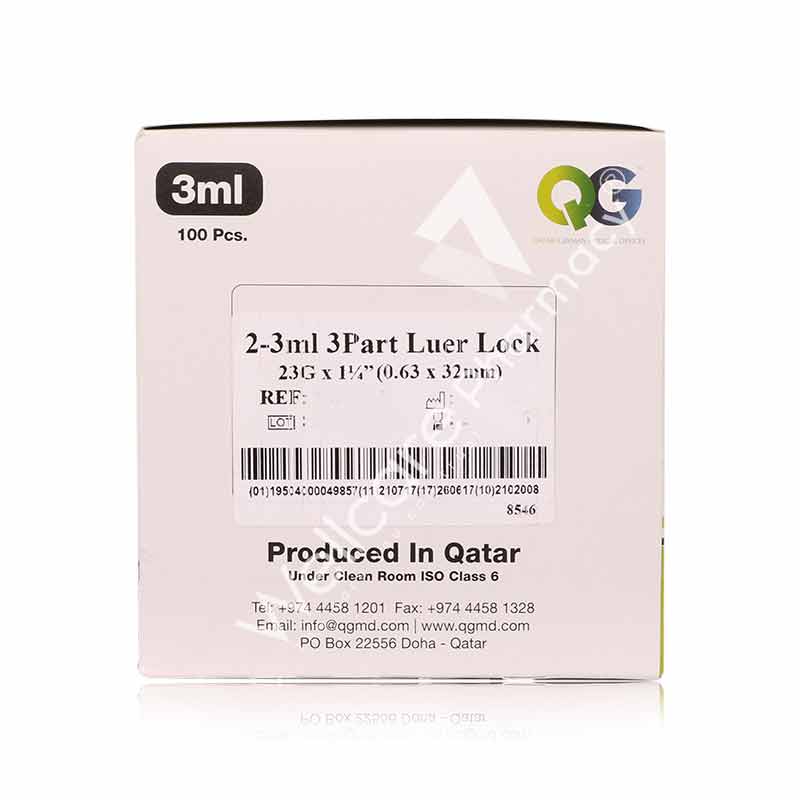 Q-Jet Disposable Syringe 3Ml 23G 100'S