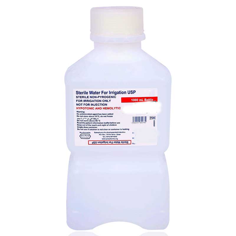 Qatar Pharma Water For Irrigation Bottle 1 Liter Qatar Pharma Water For Irrigation Bottle 1 Liter