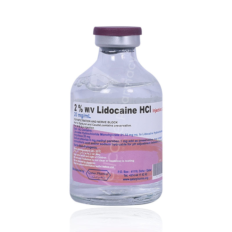 Qatar Pharmalidocaine 2% Vial 50Ml