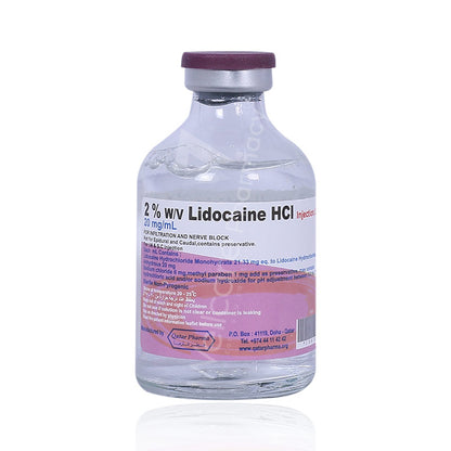Qatar Pharmalidocaine 2% Vial 50Ml