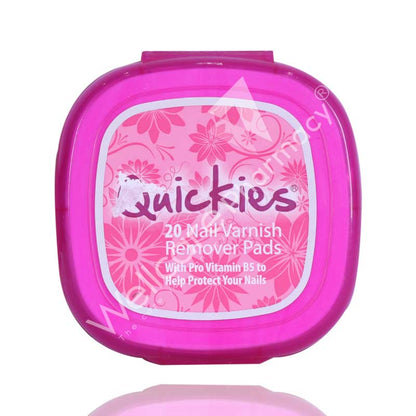 QUICKES NAIL VARNISH REMOVER PAD SMALL 20'S 86181