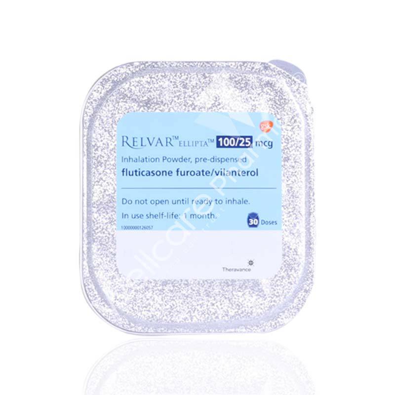 Relvar Ellipta 100/25 Mcg Inhaler 30 Dose1's – Wellcare Pharmacy