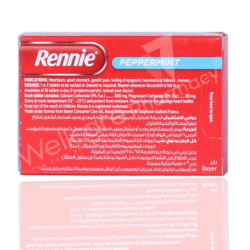Rennie Chewable Tablets 96'S - Wellcare Pharmacy