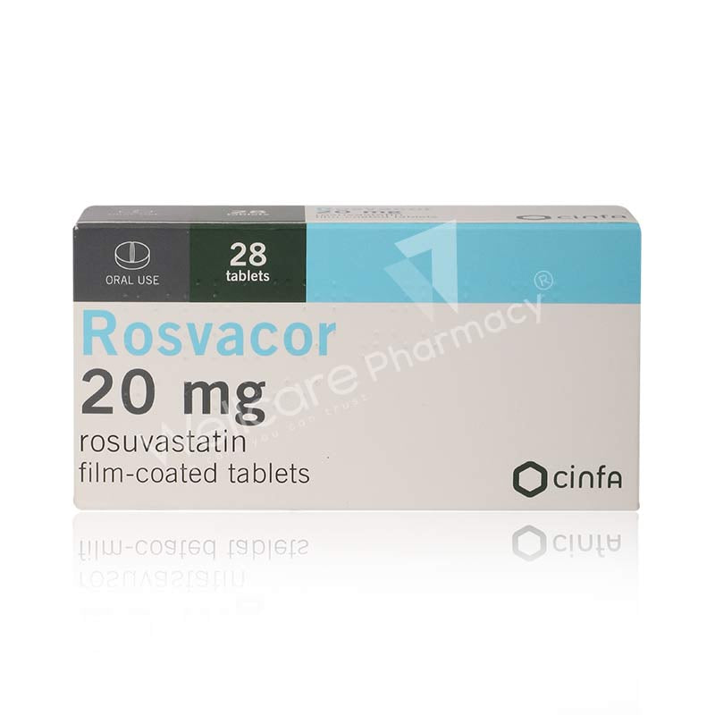 Rosvacor 20mg Tablets 28'S