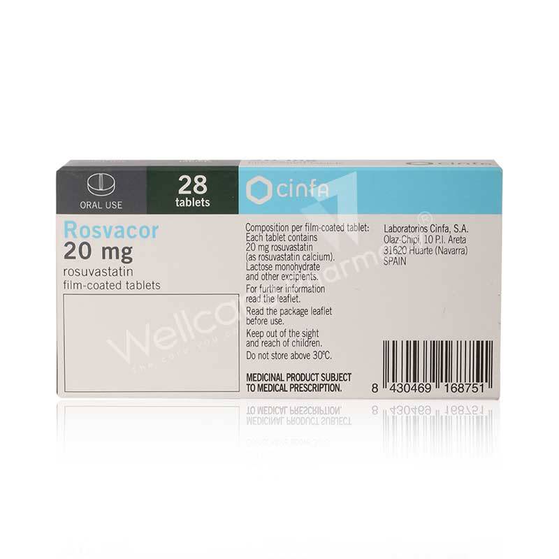 Rosvacor 20Mg Tablets 28'S Rosvacor 20Mg Tablets 28'S