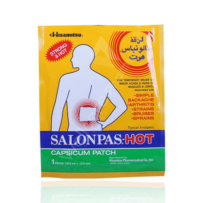 Salonpas Hot Plaster 50'S - Wellcare Pharmacy