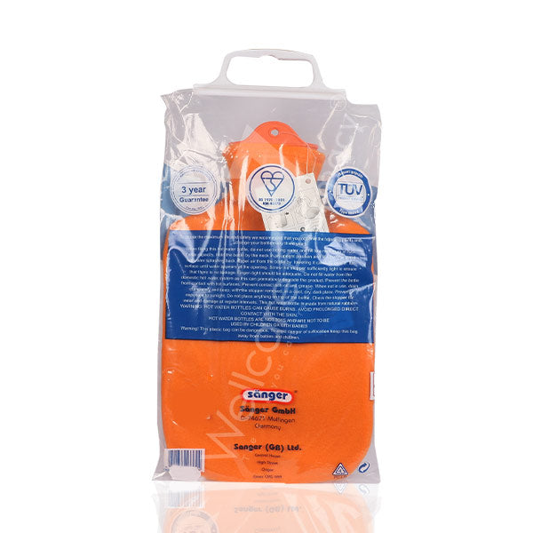Sanger 133864 Hot Water Bag With Cover Orange