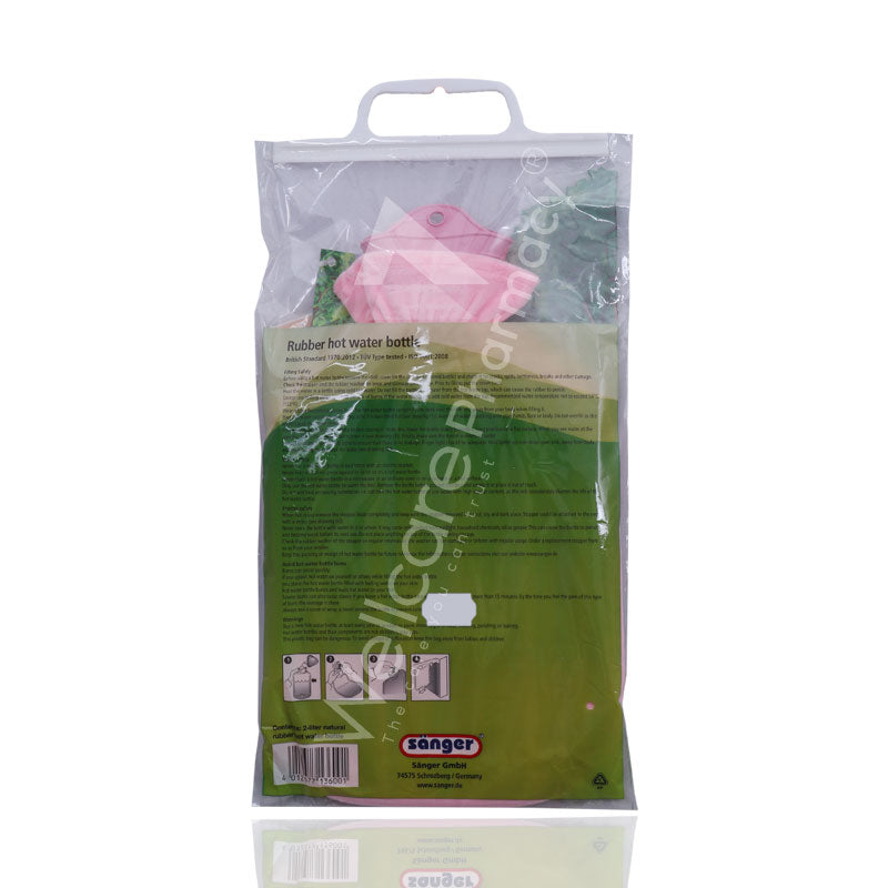 Sanger Hot Water Bag One Side Ribbed Pink