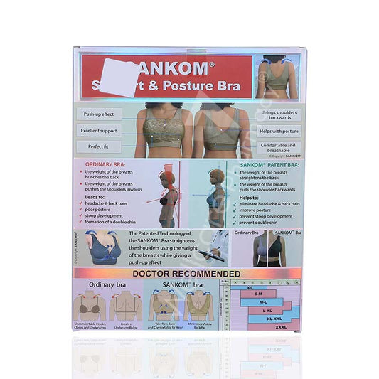 SANKOM CLASSIC PATENT BRA WITH LACE PEACH COLOR M AND L