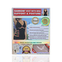 SANKOM PEACH PATENT CLASSIC VEST WITH BRA INCORPORATION MEDIUM AND LARGE