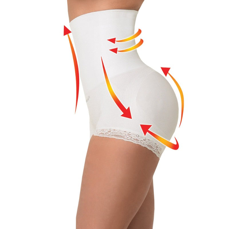 SANKOM PEARL FIBERS LUXURY SHORT SHAPER WOMEN L/XL WHITE