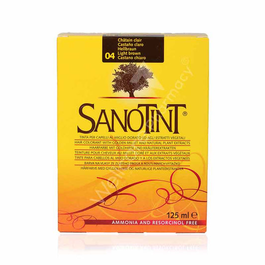 Sanotint  04 Light Brown Hair Colour  125ml - Wellcare Pharmacy