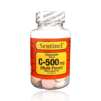 Sentinel Chewable Vitamin C-500mg Multi Flavor Tablets 50'S