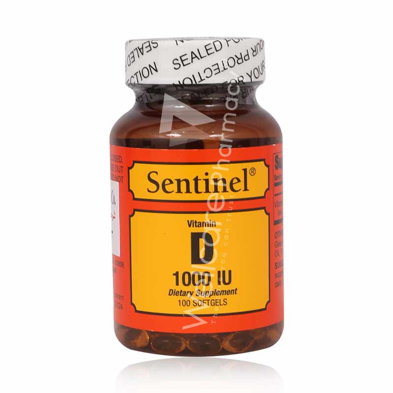 Sentinel D3 1000 Iu Softgels 100'S Sentinel D3 1000 Iu Softgels 100'S