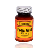 Sentinel Folic Acid 400Mcg Tablets 250'S