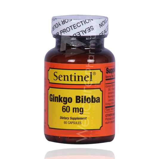 Sentinel Ginkgo Biloba 60mg Capsules 60'S