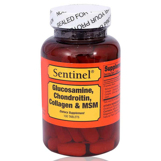 Sentinel Glucosamine,Chondroitin,Collagen&Msm Tablets 100'S