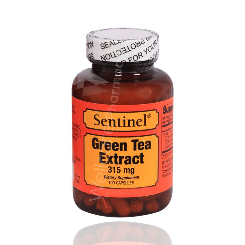 Sentinel Green Tea Extract 315mg Capsules 100'S