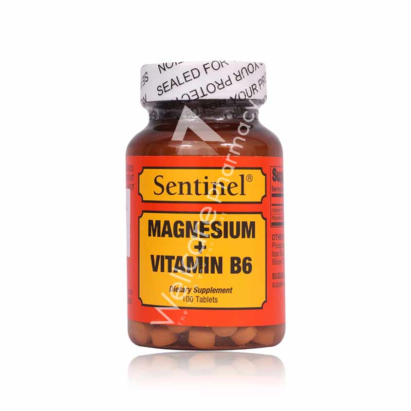 Sentinel Magnesium + Vitamin B6 Tablets 100'S Sentinel Magnesium + Vitamin B6 Tablets 100'S
