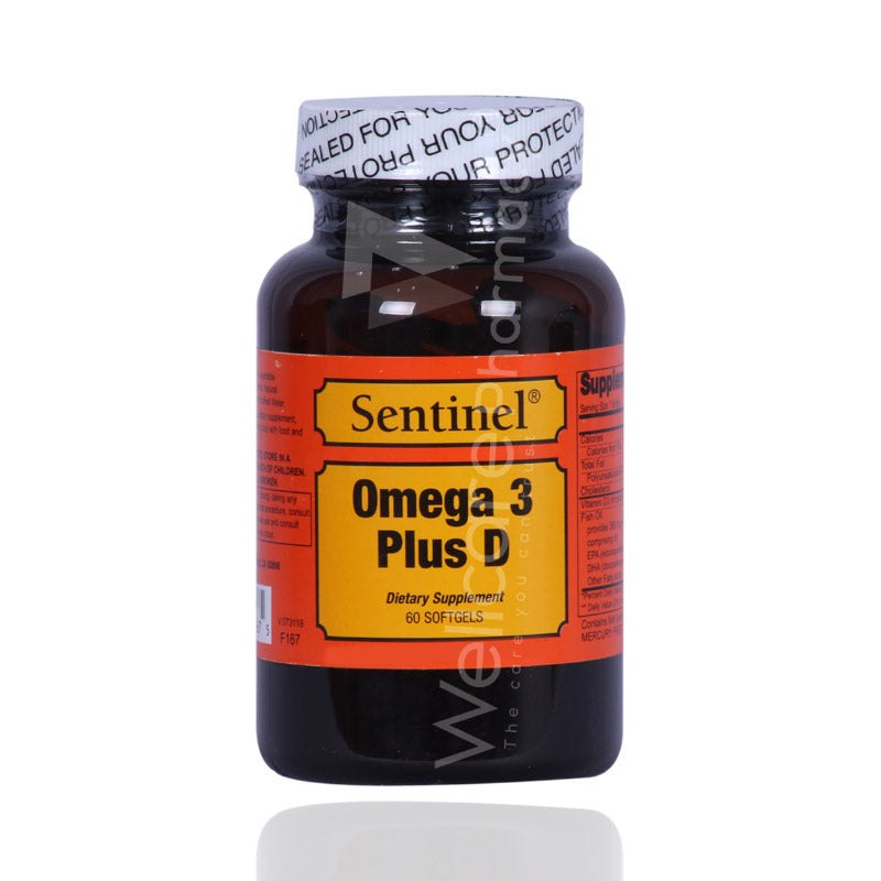 Sentinel Omega 3 Plus Vitamin D Softgels 60'S
