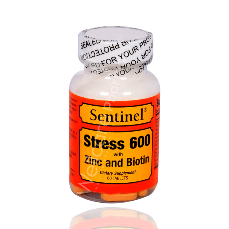 Sentinel Stress 600 With Zinc&Biotin Tablets 60'S