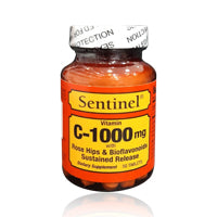 Sentinel Vitamin C-1000mg Rose Hips & Bioflavonoids Sustained Release 50'S