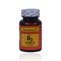 Sentinel Vitamin D3 10.000 Iu Softgels 100'S