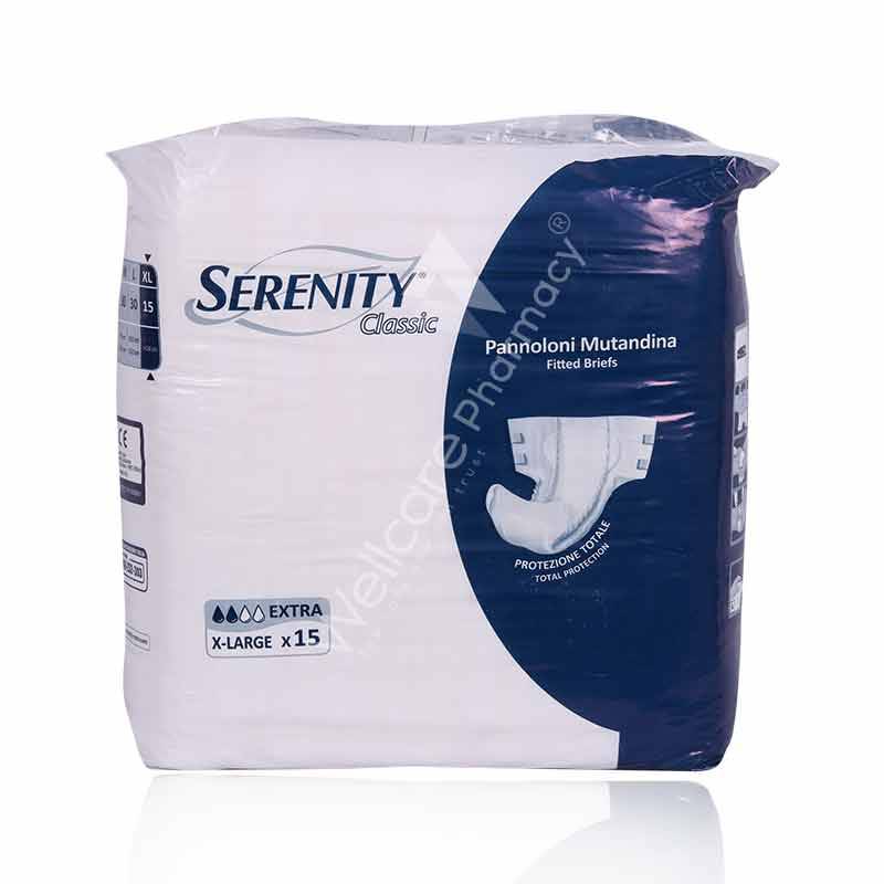 Serenity Fitted Brief Classic Extra Diaper Xl 15'S