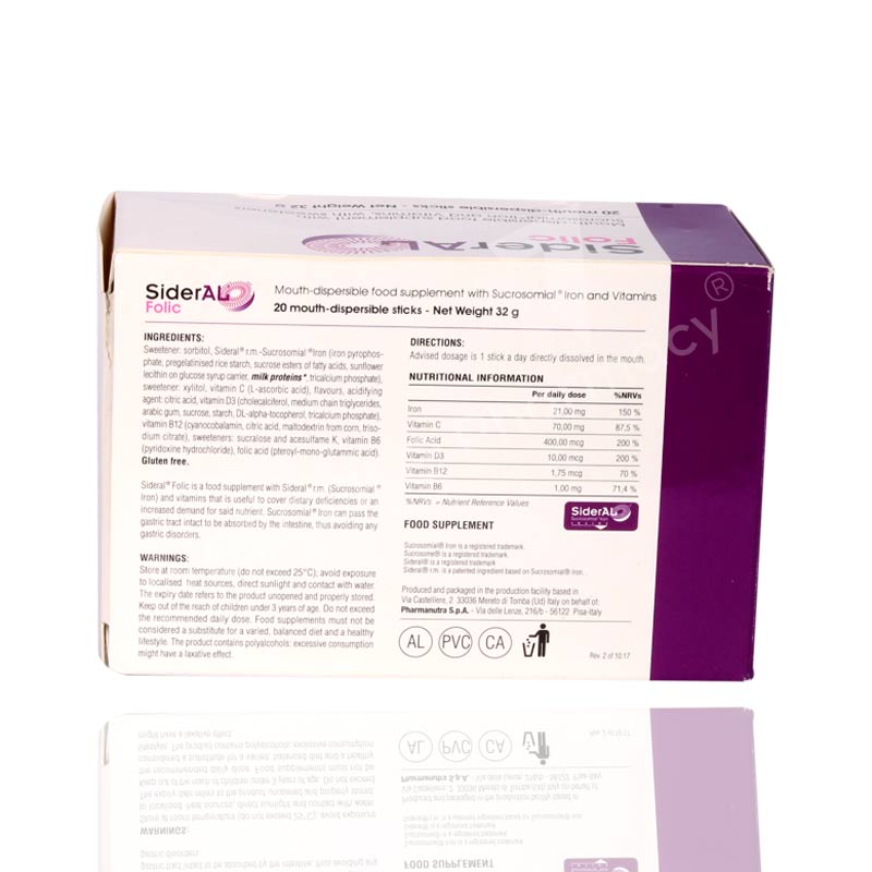 Sideral Folic 30mg Dispersible Stick 20'S
