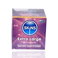 Skins Cube Extra Large Lubricated Condoms 16'S