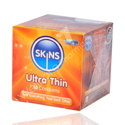 Skins Cube Ultra Thin Lubricated Condoms 16'S