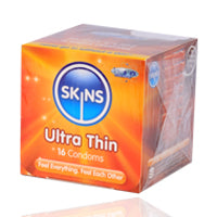 Skins Cube Ultra Thin Lubricated Condoms 16'S