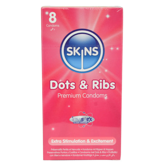 Skins Dots & Ribs Condoms 8'S - Wellcare Pharmacy