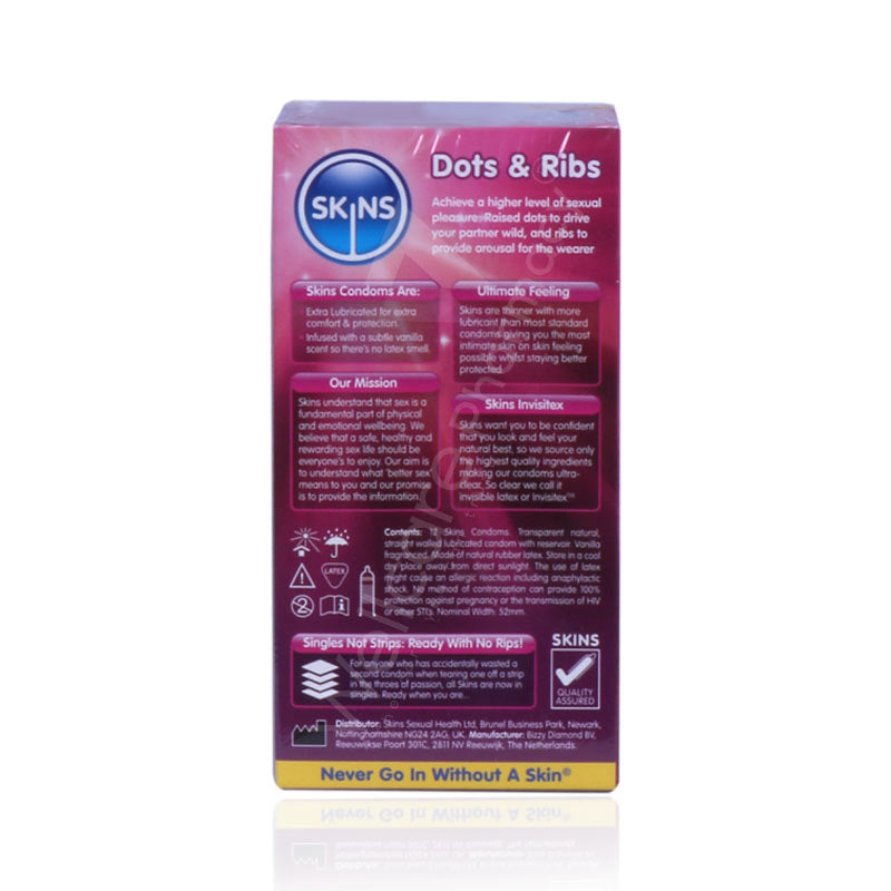 Skins Dots & Ribs Premium Condoms 12'S
