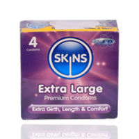 Skins Extra Large Lubricated Condoms 4'S
