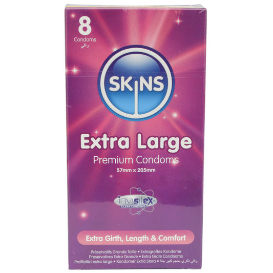 Skins Extra Large Lubricated Condoms 8'S - Wellcare Pharmacy