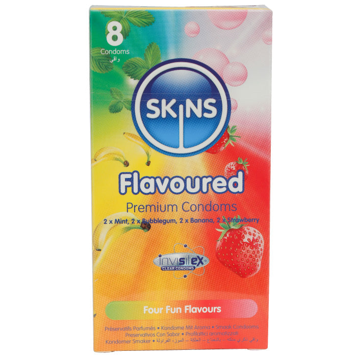 Skins Flavoured Lubricated Condoms 8'S