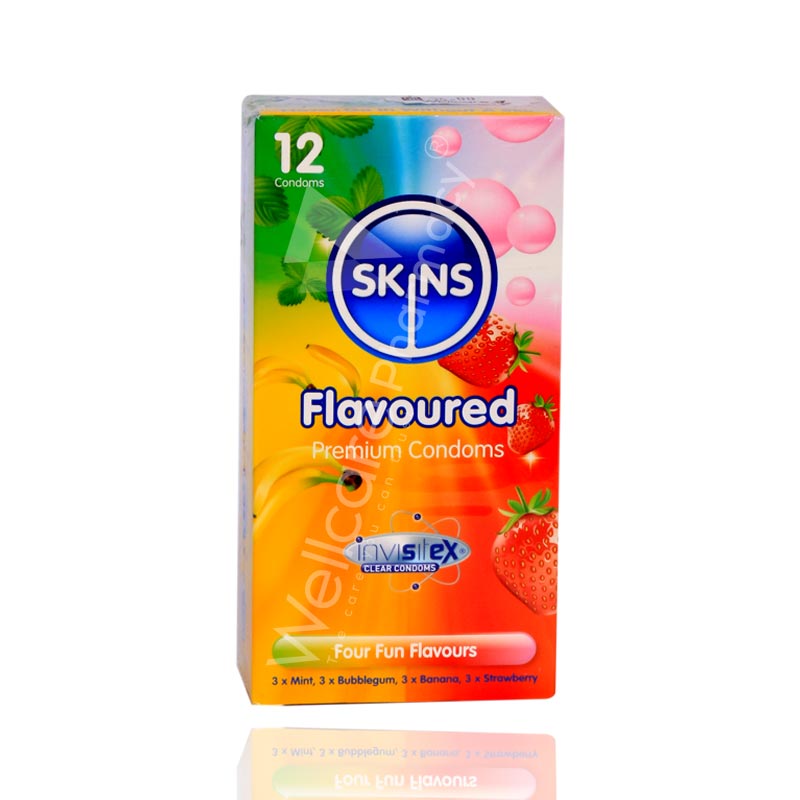 Skins Flavours Lubricated Condoms 12'S