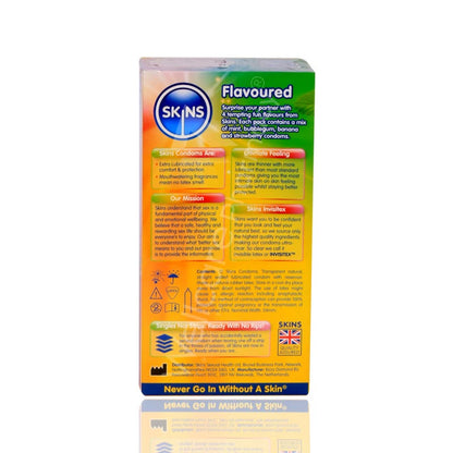 Skins Flavours Lubricated Condoms 12'S - Wellcare Pharmacy