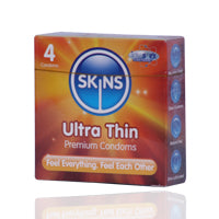Skins Ultra Thin Lubricated Condoms 4'S