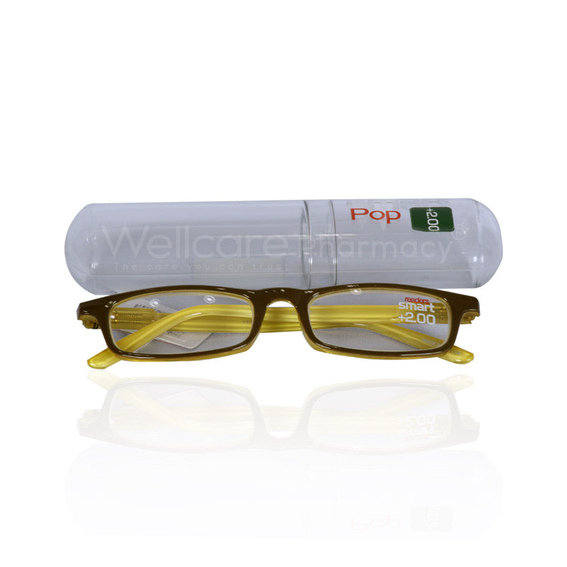 Smart Reading Glass Pop +2.00 Green With Yellow