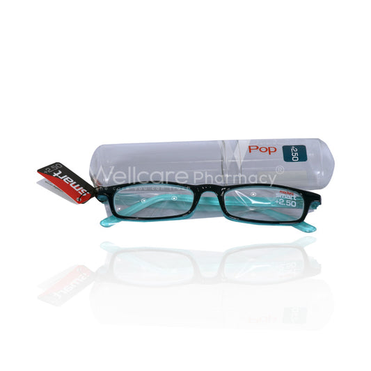 Smart Reading Glass Pop +2.50 Dark Pet And Blue