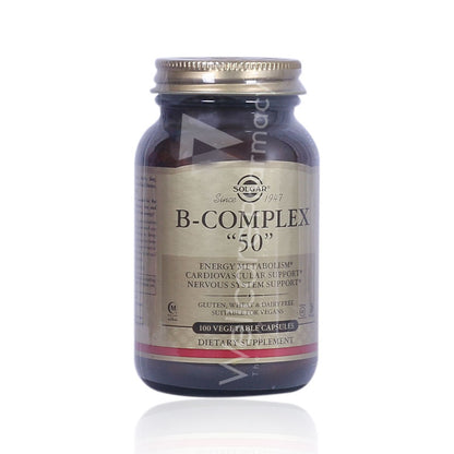 Solgar B-Complex 50 Vegetable Capsules 100'S