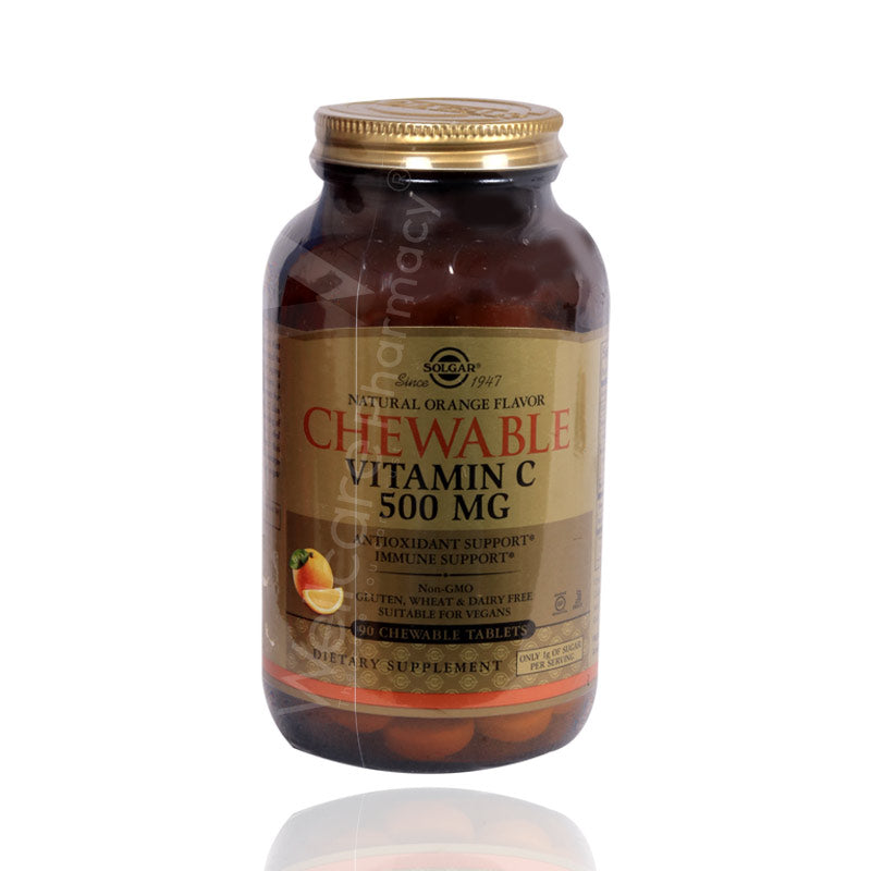 Solgar Chewable Vitamin C 500mg Tablets 90'S
