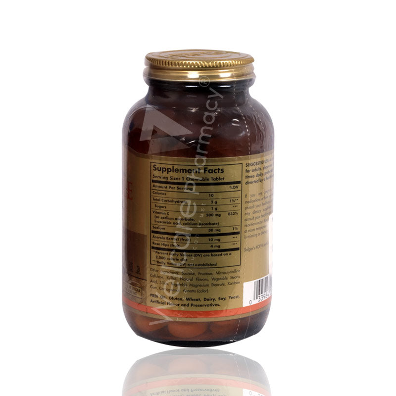 Solgar Chewable Vitamin C 500mg Tablets 90'S