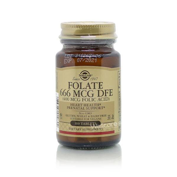 Solgar Folate 666Mcg Dfe Tablets 100'S – Wellcare Pharmacy