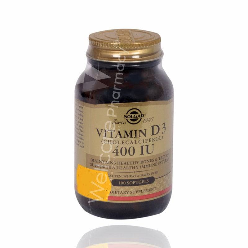 Solgar Vitamin D3 400Iu Capsules 100'S Solgar Vitamin D3 400Iu Capsules 100'S