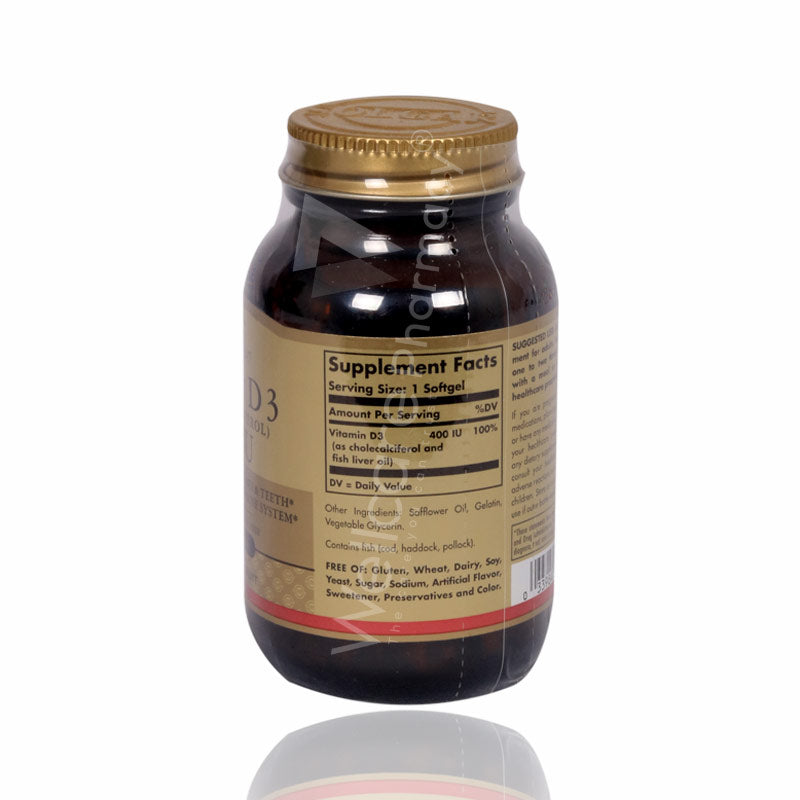 Solgar Vitamin D3 400Iu Capsules 100'S